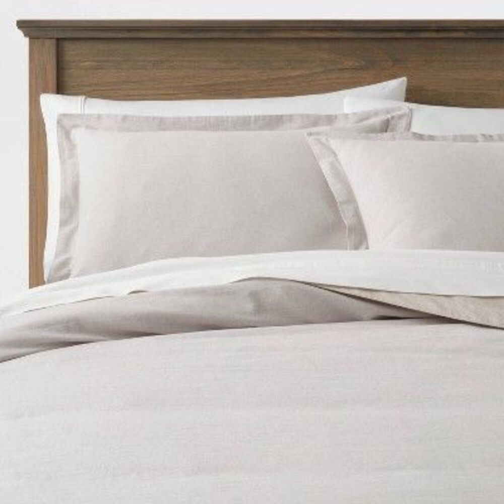 Threshold - King Cotton Linen Chambray Duvet Cover & Sham Set  Gray